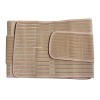 Beige postpartum belly wrap laid flat
