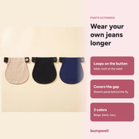 Wear your own jeans longer - Bumpwell pants extender