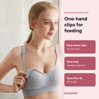 One-hand clips for feeding - Bumpwell seamless nursing bra
