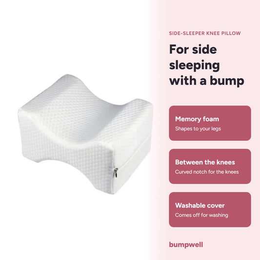 For side sleeping with a bump - Bumpwell side-sleeper knee pillow