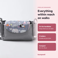 Everything within reach on walks - Bumpwell stroller organizer