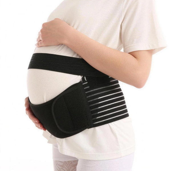 Pregnancy support belt worn under the bump