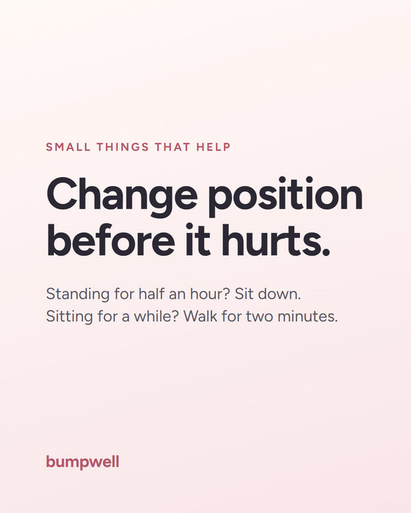 Tip: change position before it hurts