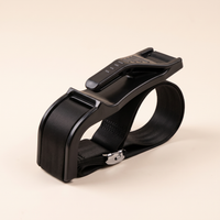 Bumpwell pregnancy seat belt adjuster in black with its seat strap