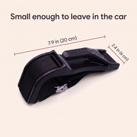 Seat belt adjuster size: 7.9 in long and 2.4 in wide